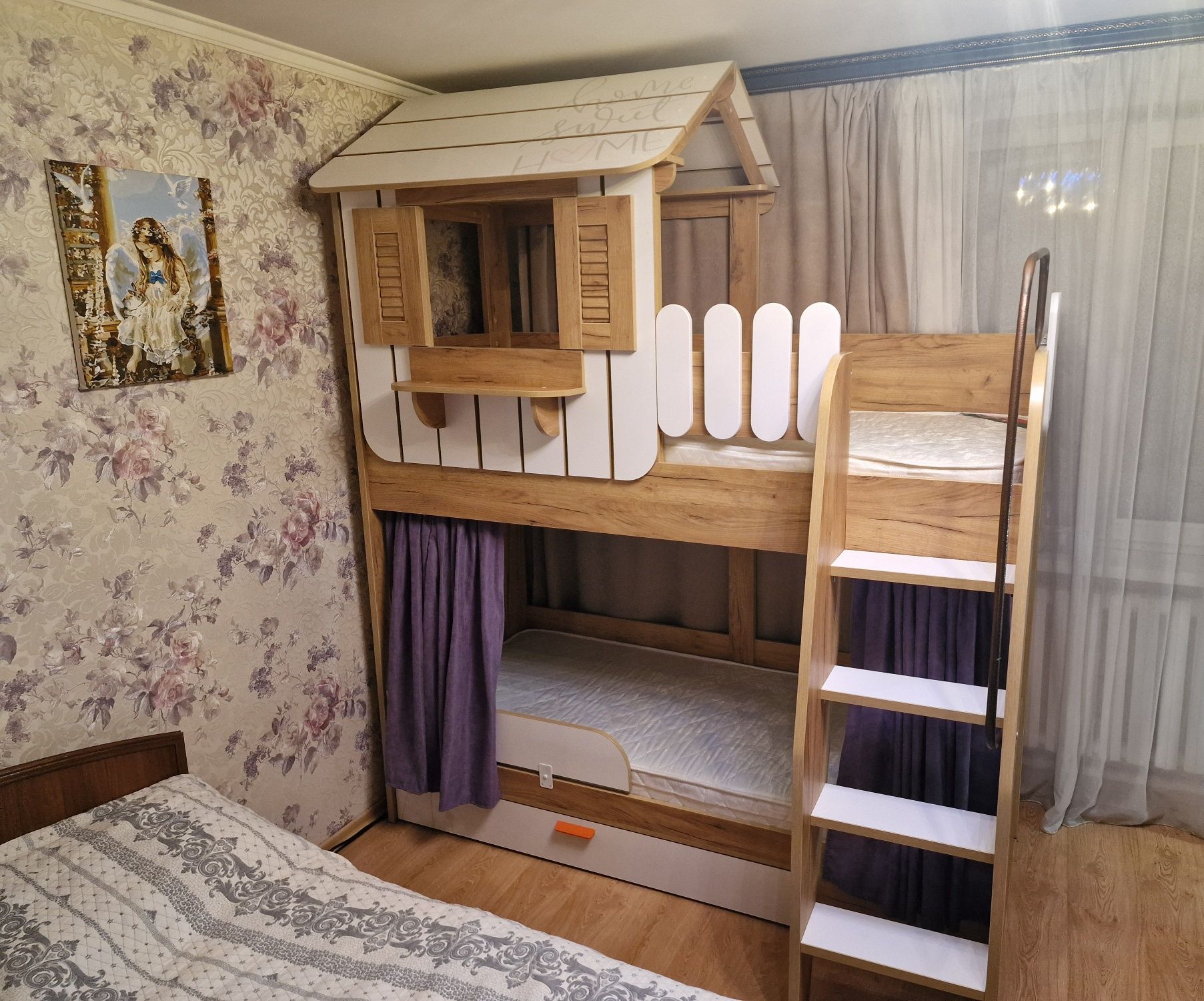 Двухярусная кровать Оливер Любимый дом с матрасами