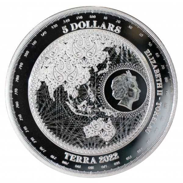 Moneda argint pur 999.9 investitie colectie 1 oz 31.1g noua Terra 2022