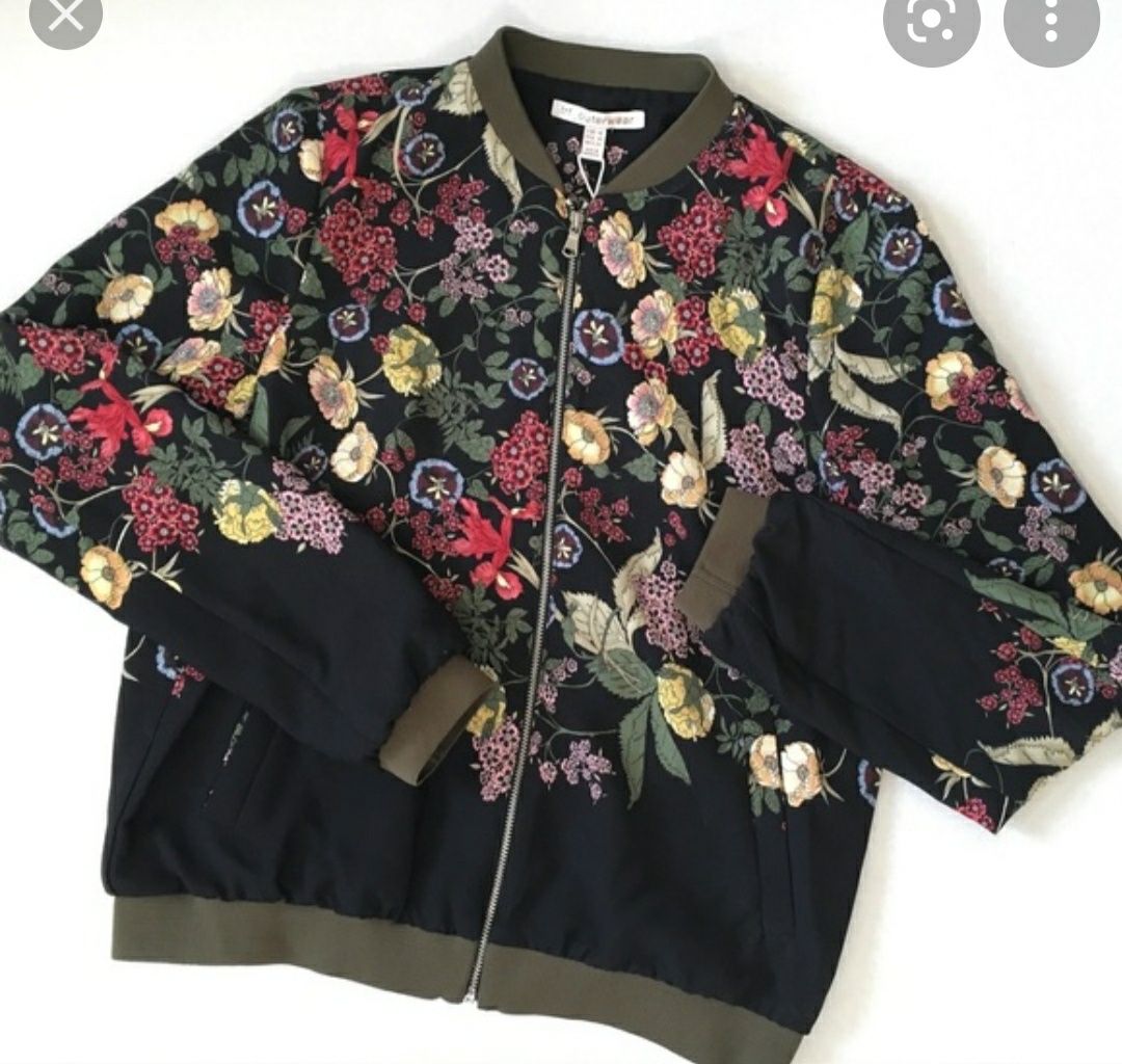 Zara TRF outerwear яке на цветя бомбър М/L