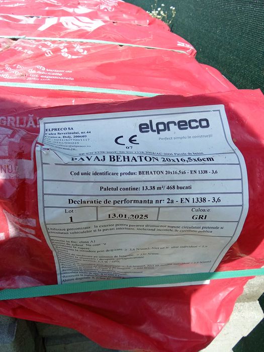 Pavaj dubluT 6cm, 10 paleti sigilati, 135mp / 7800 ron