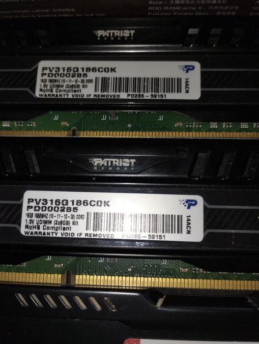 40 gb ddr 3 Hyperx si Patriot Viper