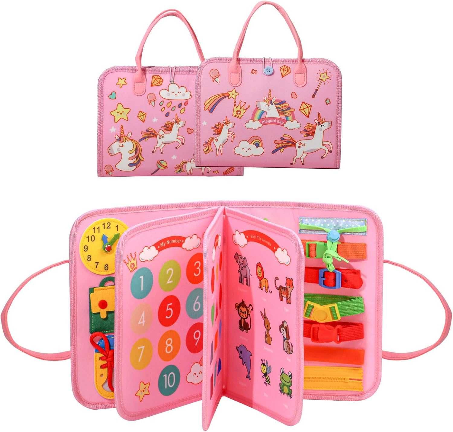 EVERGD Busy Board Montessori Универсална 7 в 1 образователна дъска
