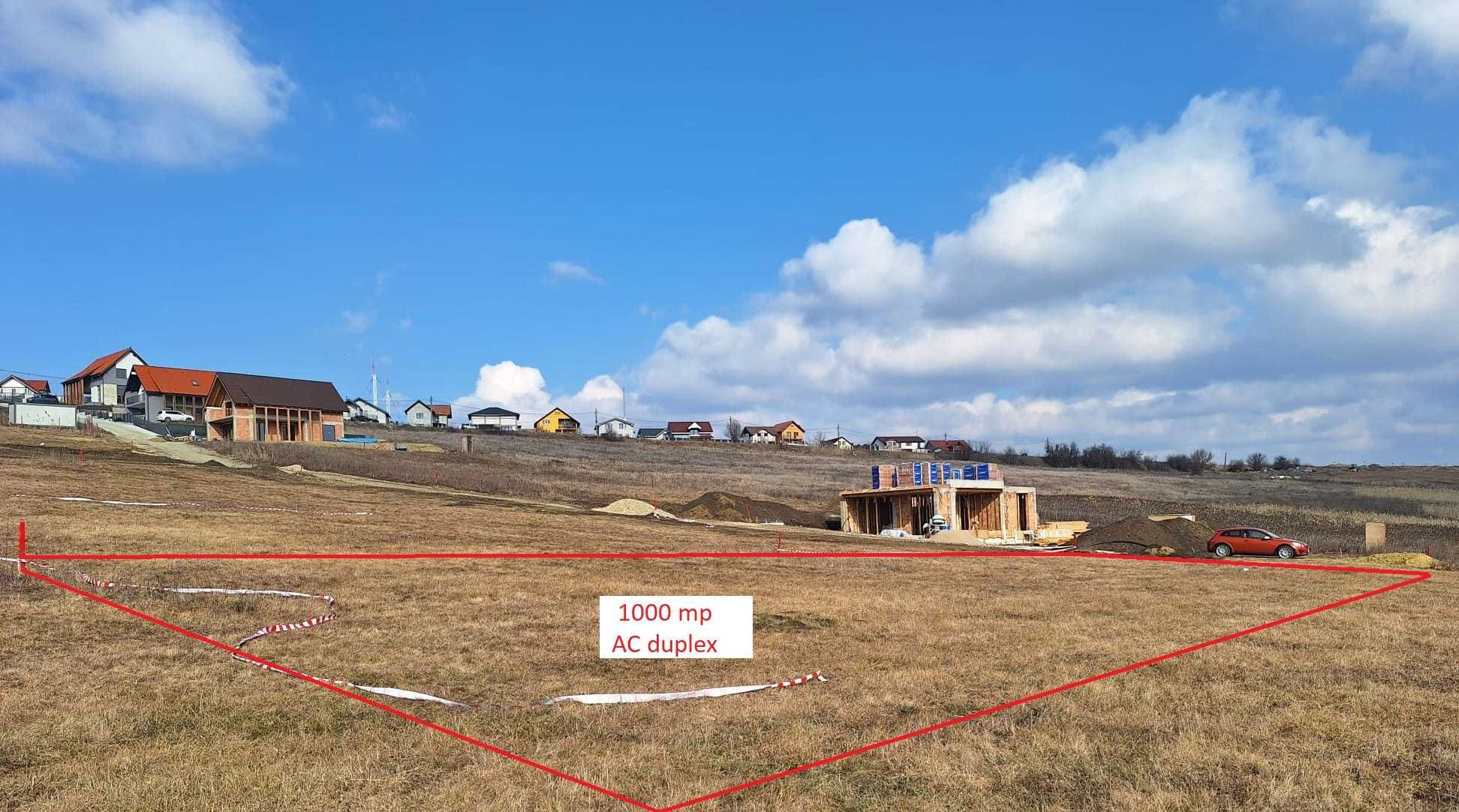 Teren 1000 mp cu autorizatie de construire duplex Jucu