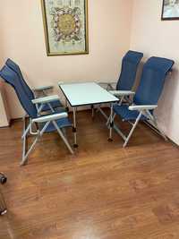 Комплект маса с 4 стола за къмпинг/кемпер BERGER