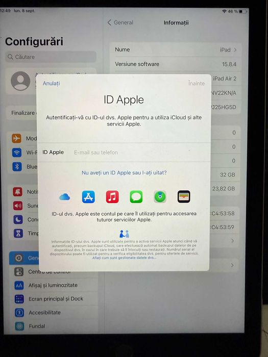 Tableta Apple iPad Air 2-th Gen/ 32GB / Wi-Fi ONLY / Space Grey /