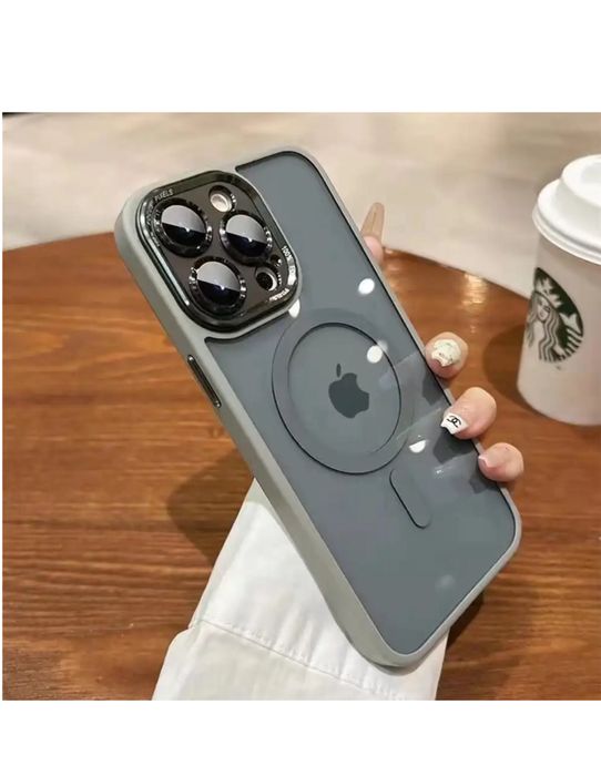 Iphone 13/14/15/16/17 PRO MAX PLUS AIR Husa Magsafe Spate Fumuriu Came