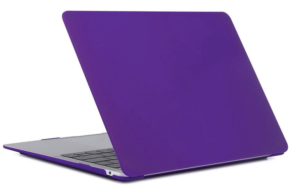 Carcasa Protectie geanta Macbook Air 13" A1932 A2179 A2337 mov inchis