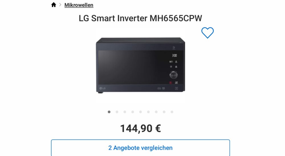 Cuptor cu microunde cu grill LG MH6565CPW