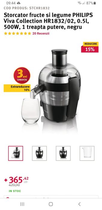 Storcator de fructe Philips Viva Collection