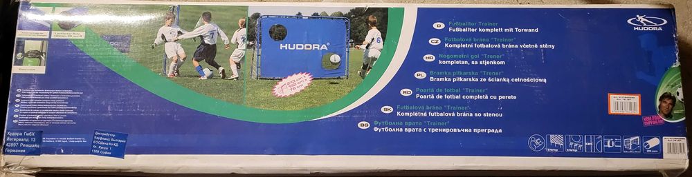 Poartă fotbal metalică Hudora pentru copii, 213 x 152 cm