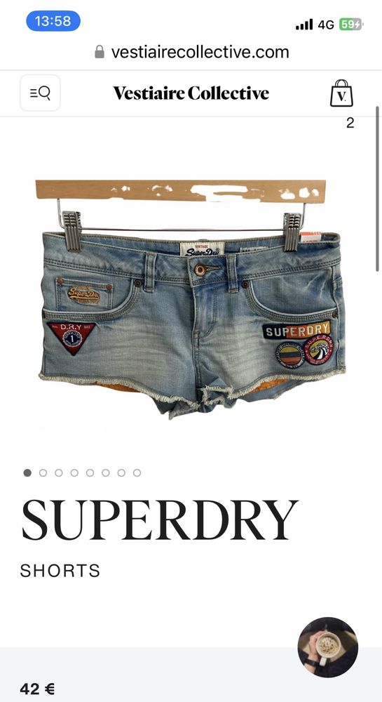 Pantaloni scurti Superdry vintage noi fara eticheta masura 29