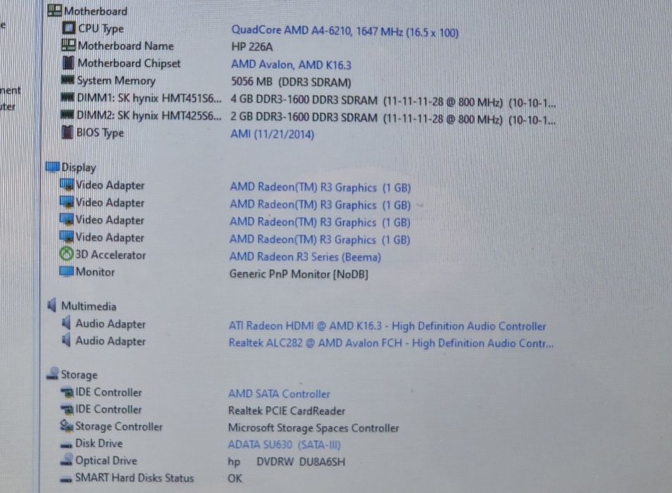 vand laptop Hp Pavilion 17 inch..Amd A4 6210 Quad Core..Ssd 220 Gb.
