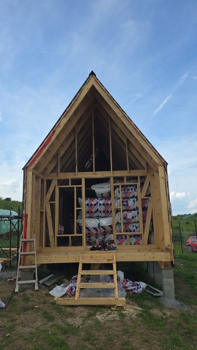 Case si cabane – case timber-frame, pergole, acoperișuri