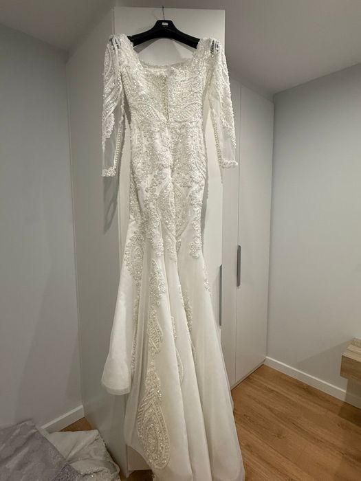 Rochie de Mireasa cu Trena Detasabila Marimea S