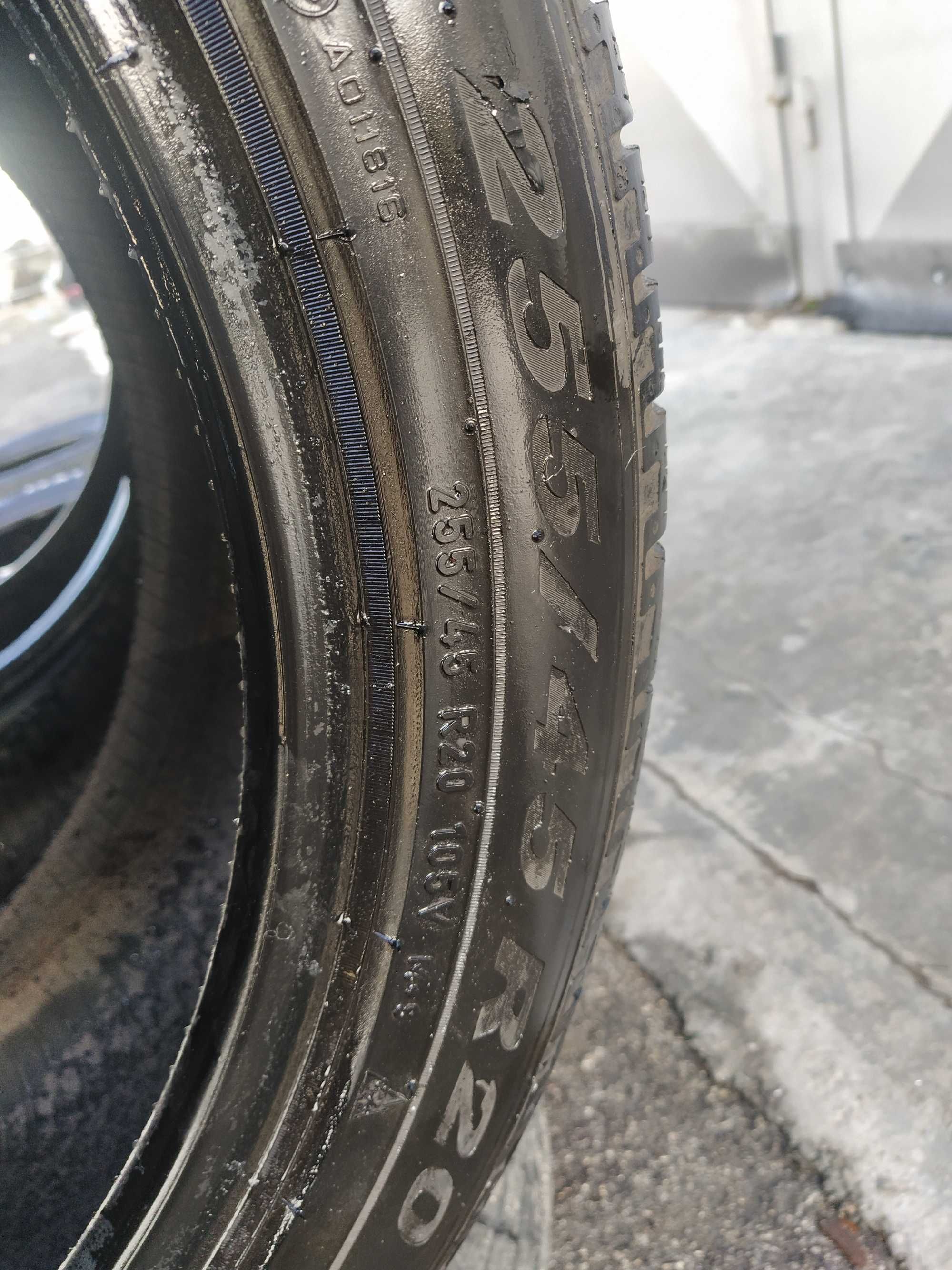 Гуми 255/45/20 цлола.  pirelli 2 x и hankook  2 x