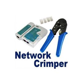 Клещи за кримпване на LAN кабел + Тестер за LAN мрежи + 50 броя клипси