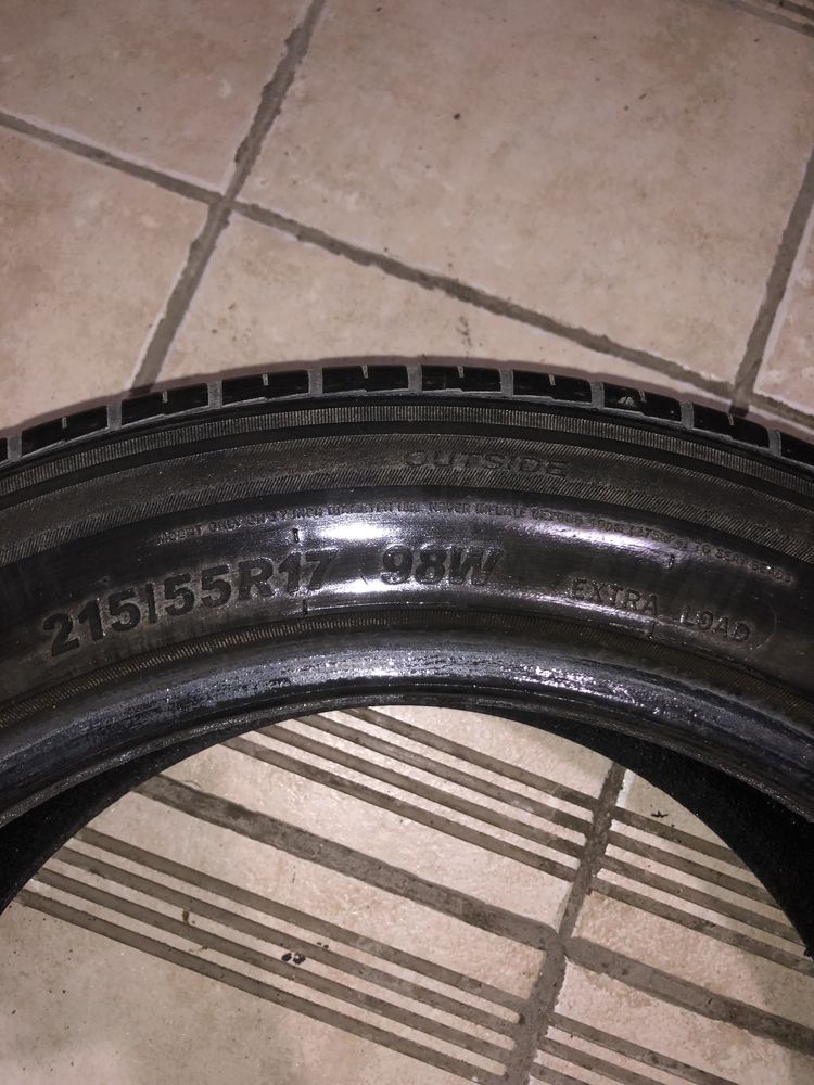 Продам  резины Michelin Primacy, 215/55 R17