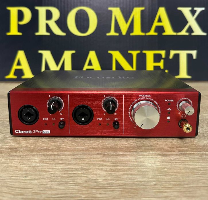 Interfata audio Focusrite Clarett 2Pre USB ProMax Amanet