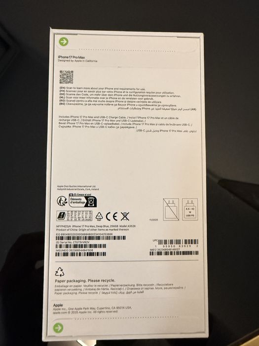 Iphone 17 PRO Max 256 GB