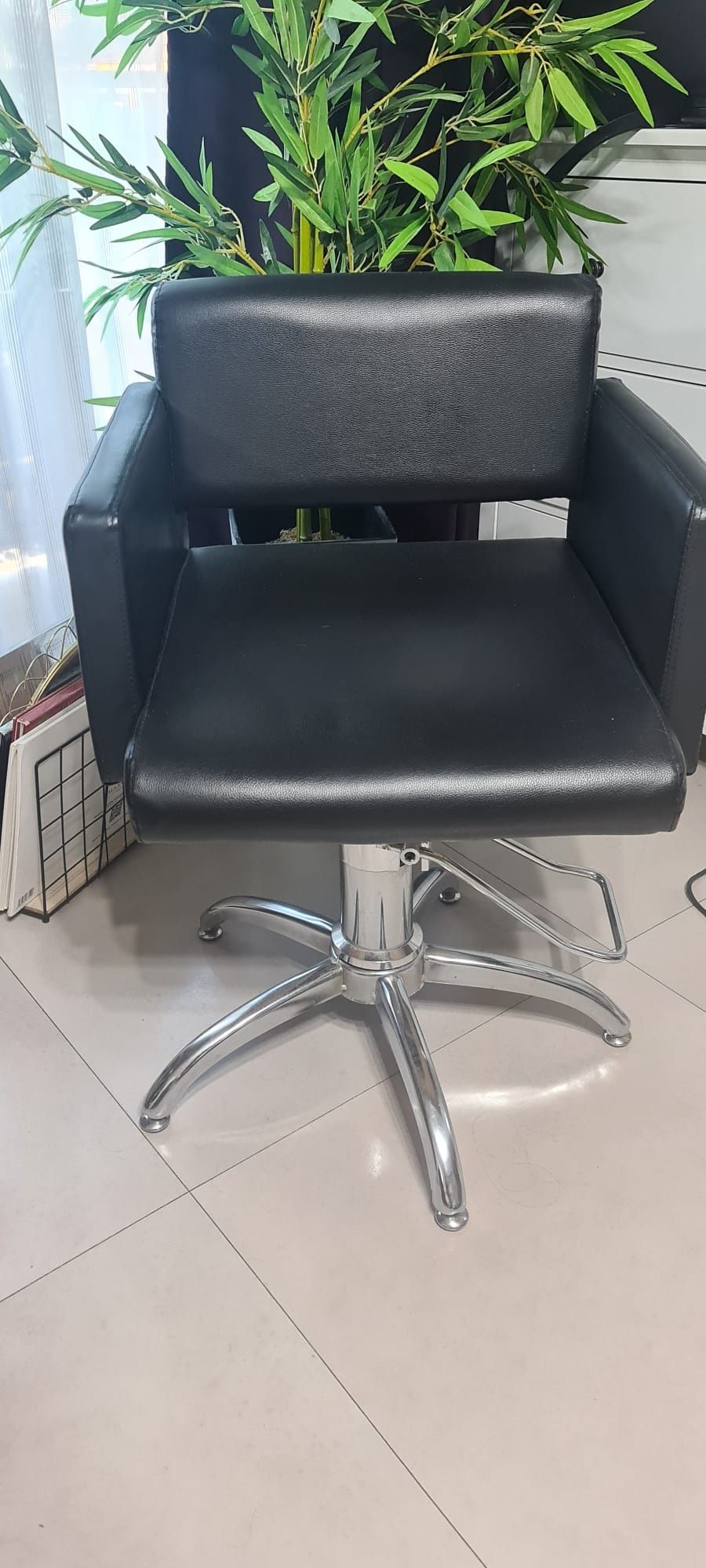 vidaXL Scaun salon, negru, piele ecologică