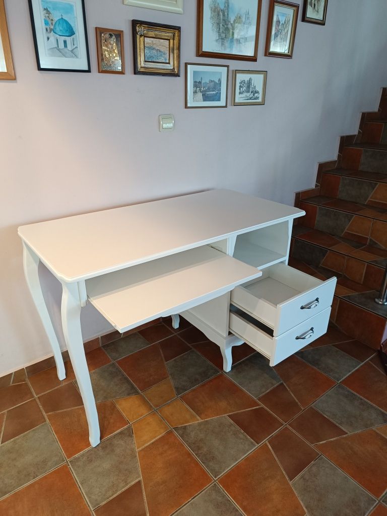 Masă cu sertare, birou din lemn masiv