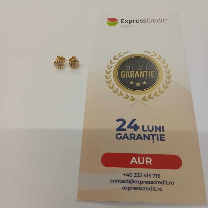 Cercei aur 14k 1.16g (ag49 Esplanada b.6612) * 2 ani garantie