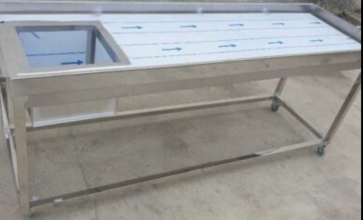 Masa mortuara inox, pret de producator, dimensiuni la cerere