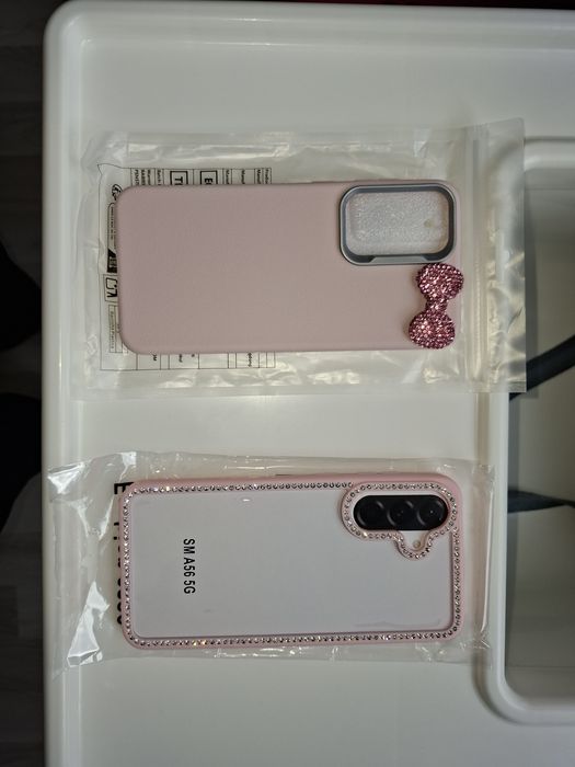 Розови кейсове с камъни за Samsung Galaxy A56 5G.