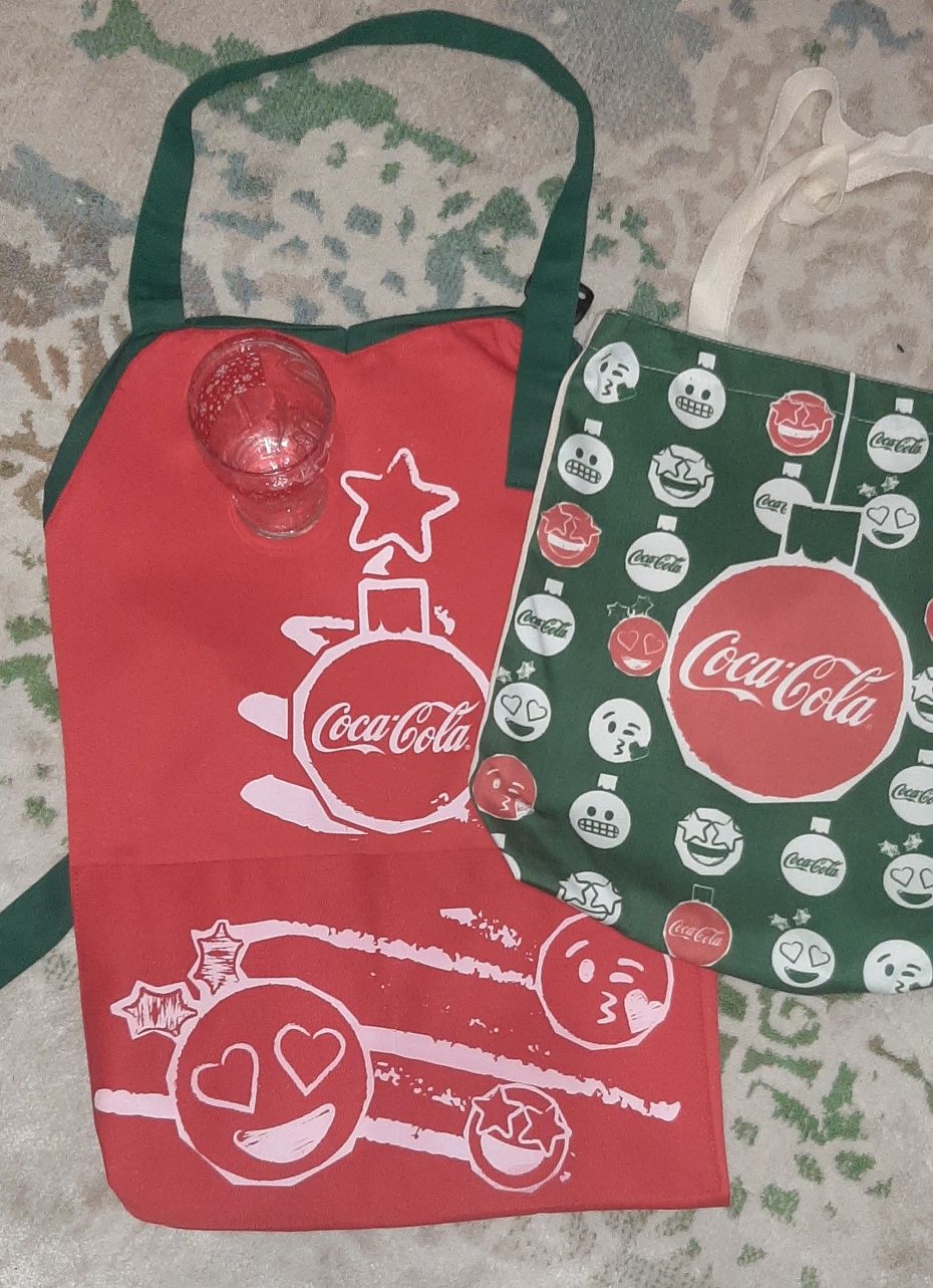 Набор для подарка coca-cola (фартук, шоппер, бокал)