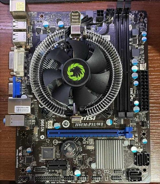 Мат плата H61M + Core i3 3220 + 4Gb/Ram + кулер