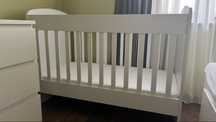 Patut bebe lemn 120/60 muchii rotunjite, cadou saltea