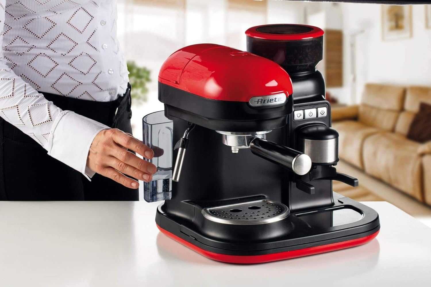 Кафемашина Ariete ESPRESSO MODERNA, Вградена мелачка, 15bar, НОВО