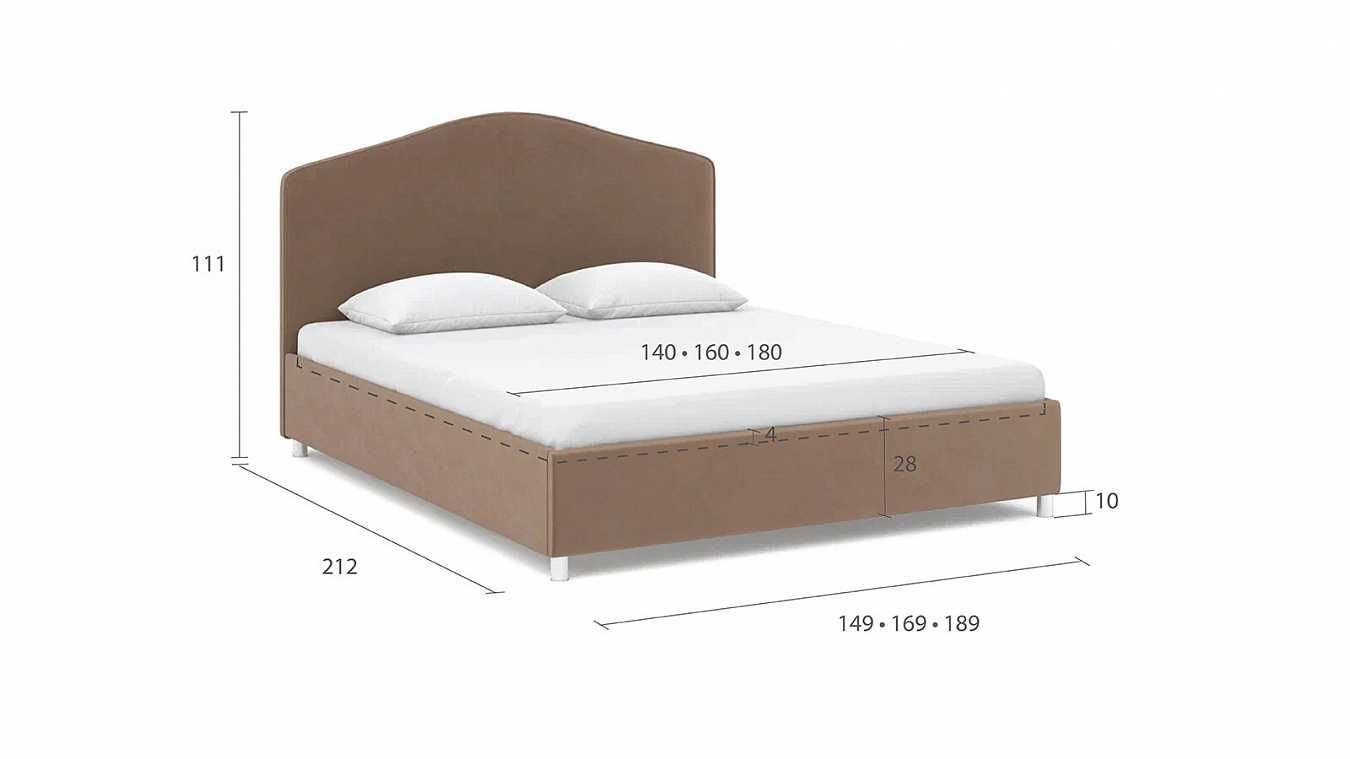 Кровать Askona Lira Box + Матрас Askona Basic Easy Duo Side (180×200)