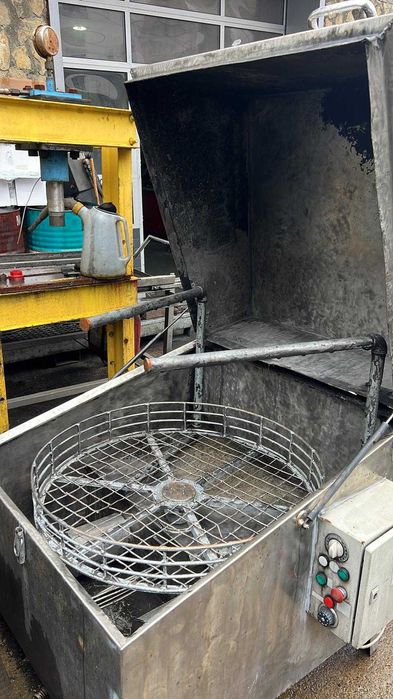 Maşină de spălat industrială inox Ø90 cm  coş rotativ 2 pompe 3D