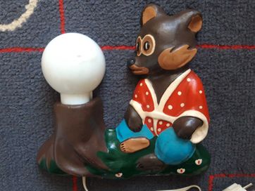 стара детска лампа Колобок и Медведъ СССР