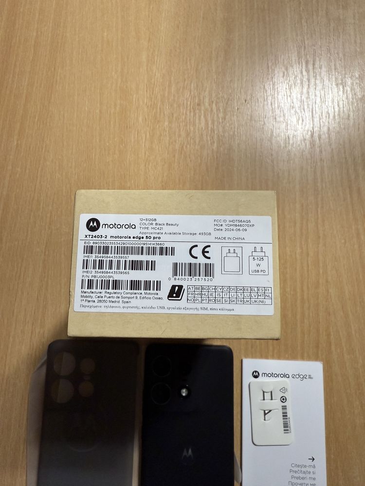 Motorola Edge 50 PRO, 512 GB, 12 GB RAM, SIGILAT