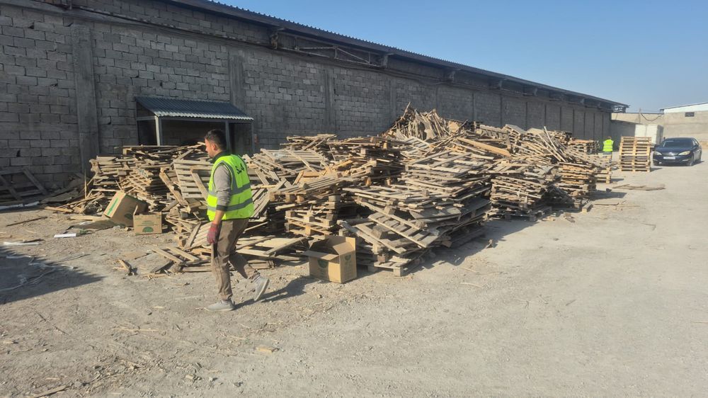 Поддон сынықтары отынға