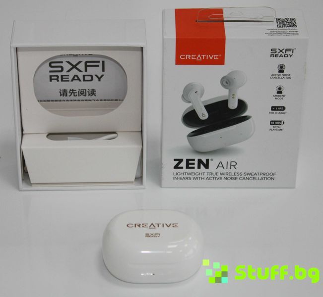 Безжични Слушалки Creative ZEN AIR While True Wireless, Bluetooth 5.0