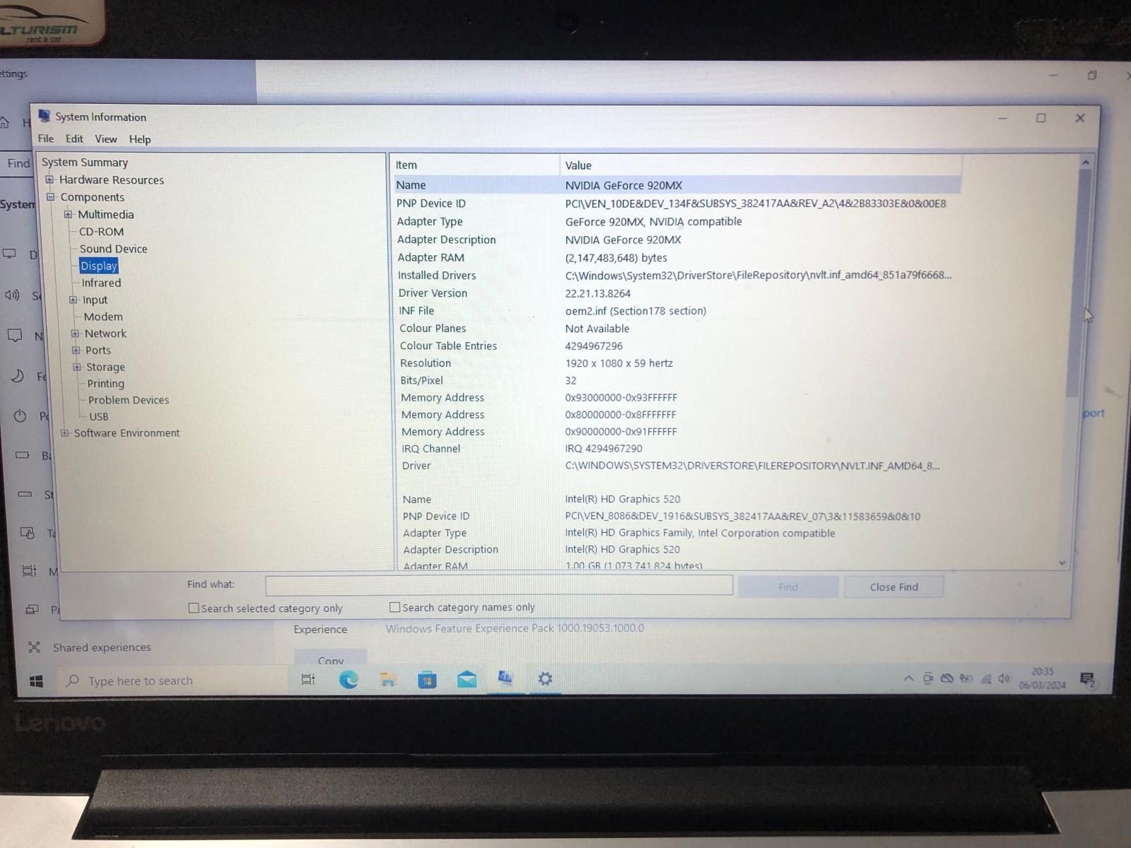 Lenovo ideapad 310 15isk cu i7-6500u, 8gb ram, 500gb hdd + rack intern