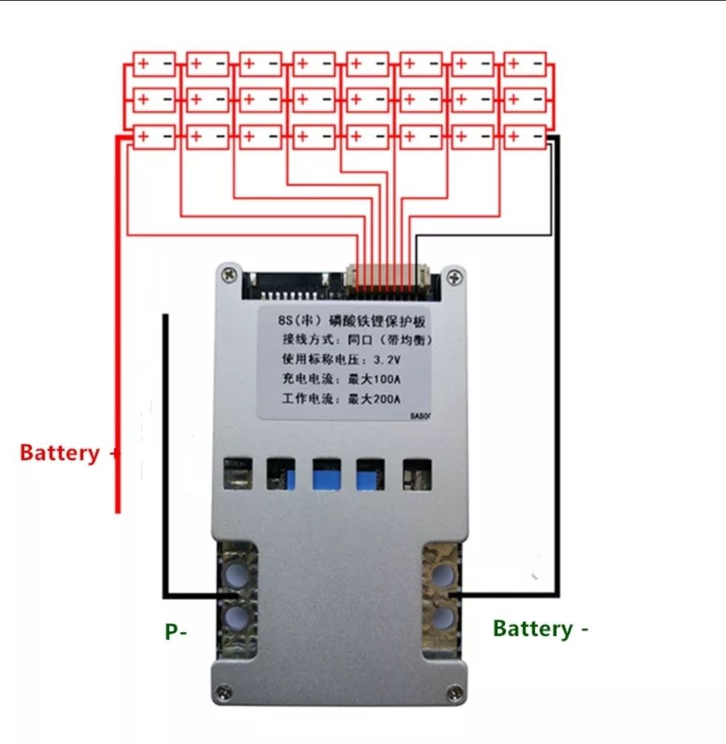 Vand BMS 8S  350A 3.2v  LiFePo4 Li-ion