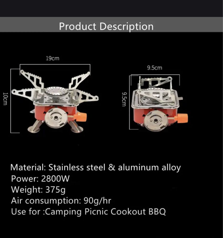 Для пикника мини газовый горелка
