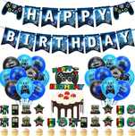 Set accesorii petrecere gaming, , bannere, baloane folie, multicolor