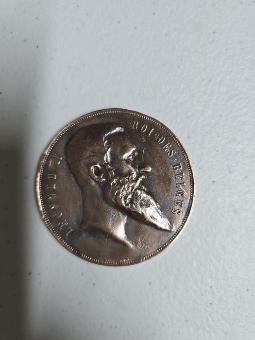 Monedă Istorică Leopold II - 1894 - Roi des belges VERELDTENTOONSTELLI