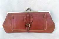 CHLOE Superba Geanta Vintage Clutch Plic Piele Maro Italia