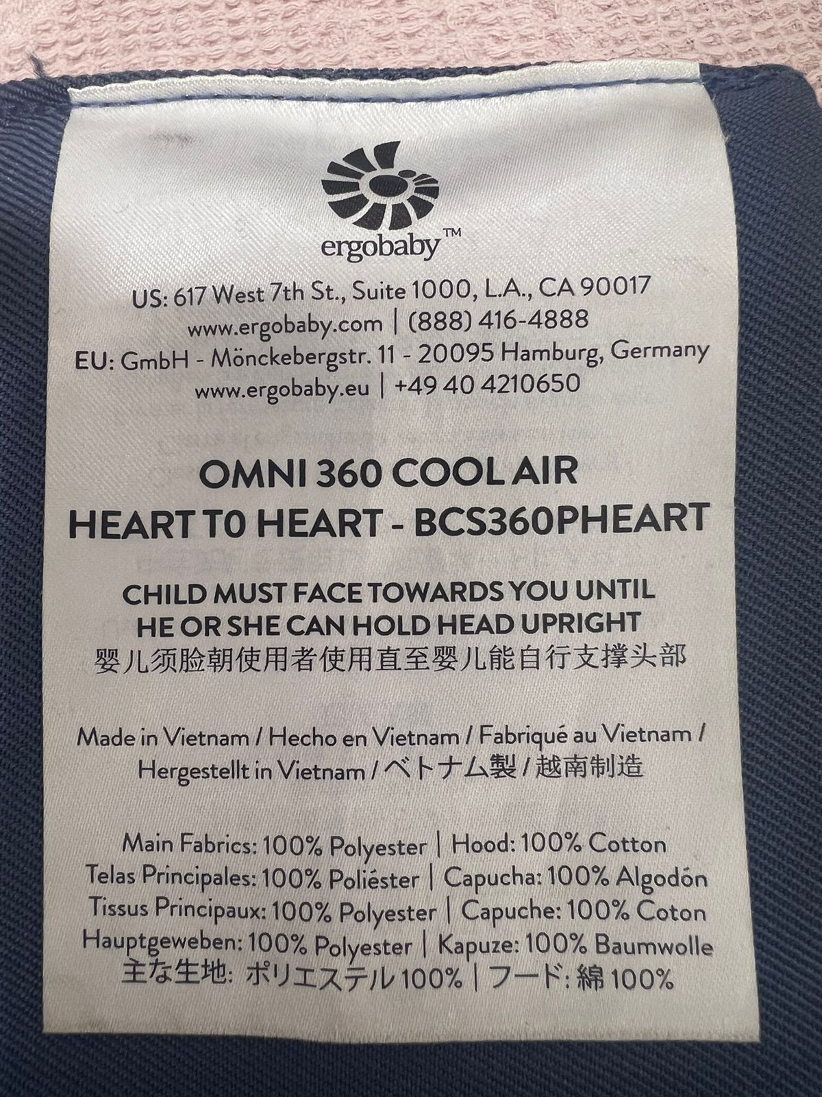 Эргорюкзак (рюкзак-переноска) ERGOBABY OMNI 360 heart to heart