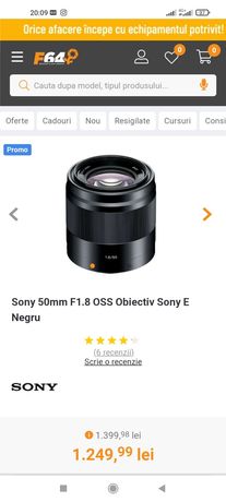Sony 50mm f1.8 emount apsc