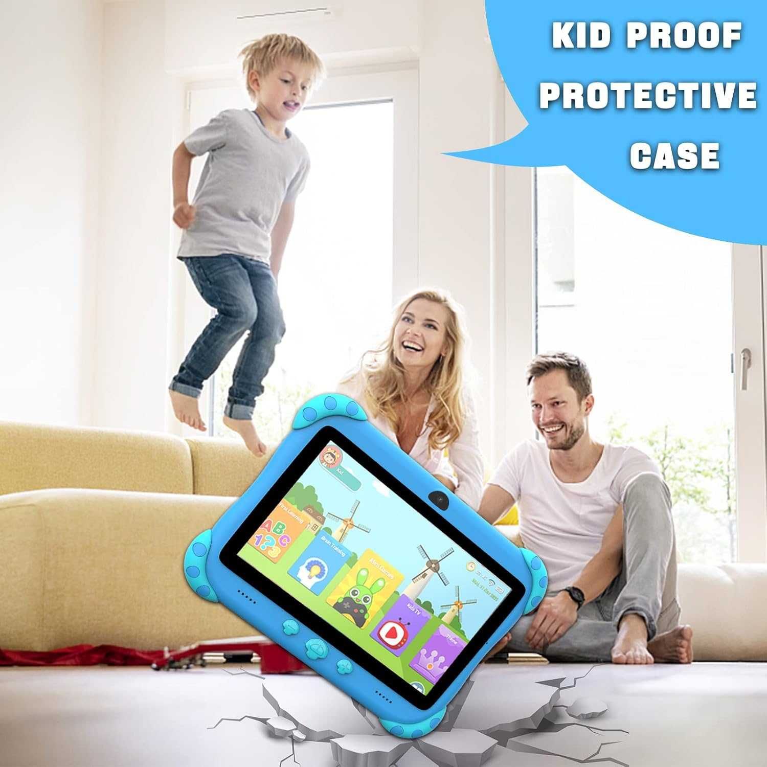 Ascrecem  Детски таблет 7-инчов Android  с WiFi, двойна камера