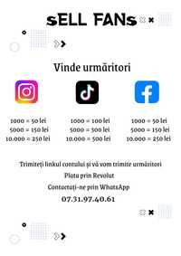 Promovare Instagram , TikTok , facebook