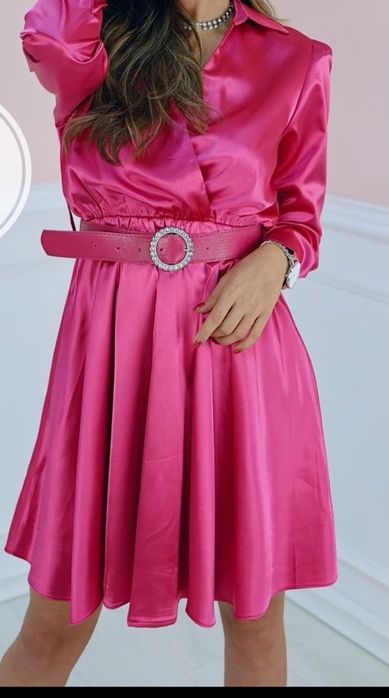 Официална розова рокля