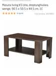 Masuta living KS Uno, dreptunghiulara,
wenge, 90.5 x 50.5 x 44.5 cm, 1